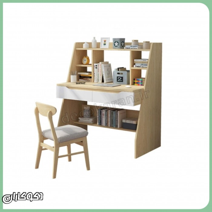 میز تحریر کتابخانه دار MT144 | مدرن، کم جا و کاربردی