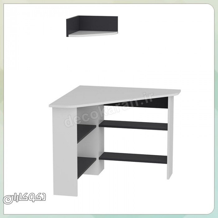 میز تحریر کنج مدل MT119 دکوکاران؛ حداکثر استفاده از فضای کم با طراحی مدرن