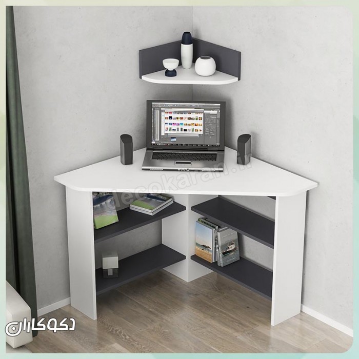 میز تحریر کنج مدل MT119 دکوکاران؛ حداکثر استفاده از فضای کم با طراحی مدرن