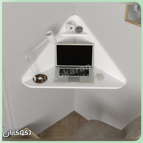 میز تحریر کنج دیواری دکوکاران مدل MT124 میز تحریر کنج دیواری دکوکاران مدل MT124