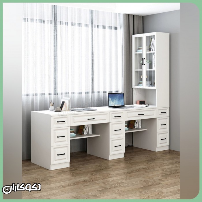 میز تحریر کتابخانه دار دکوکاران مدل MTK123