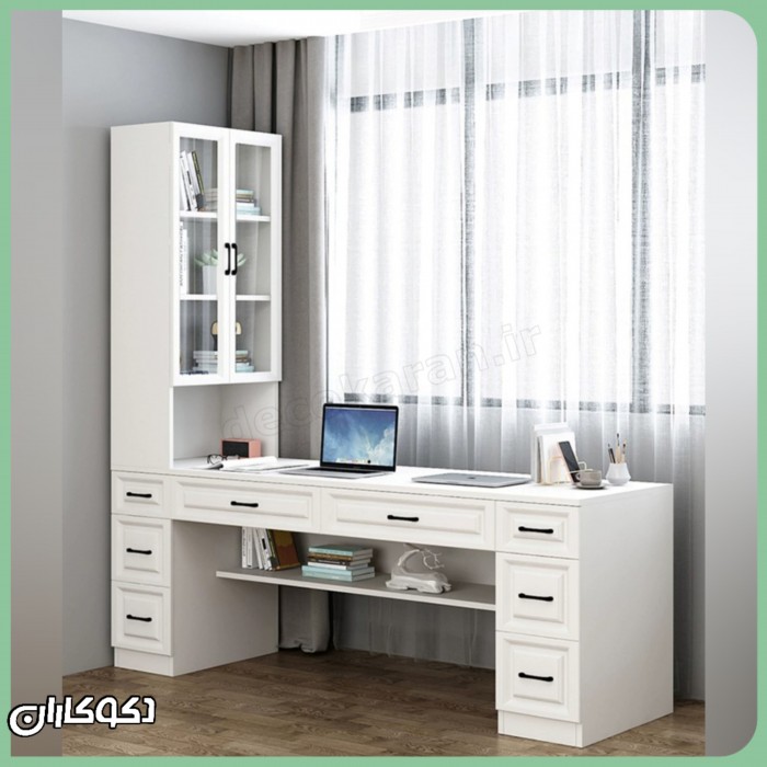 میز تحریر کتابخانه دار دکوکاران مدل MTK123