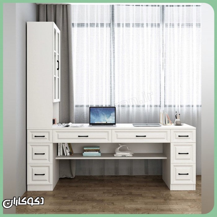 میز تحریر کتابخانه دار دکوکاران مدل MTK123