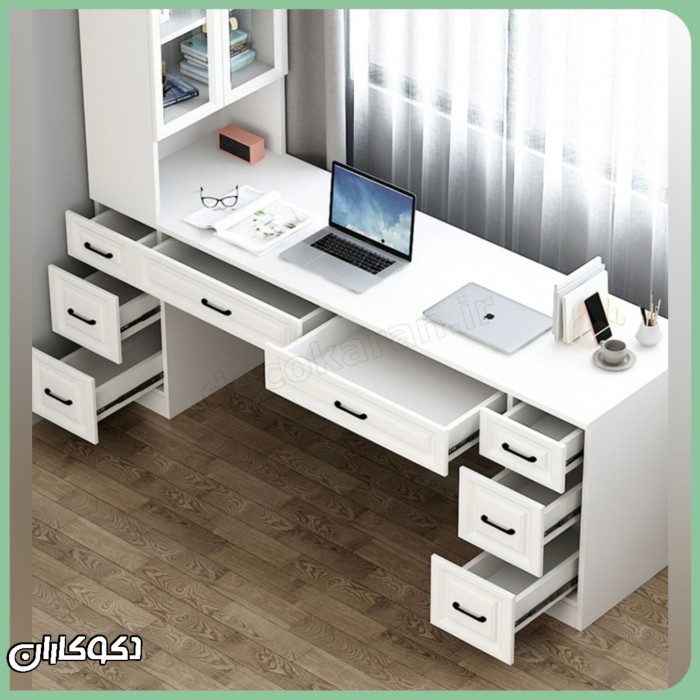 میز تحریر کتابخانه دار دکوکاران مدل MTK123