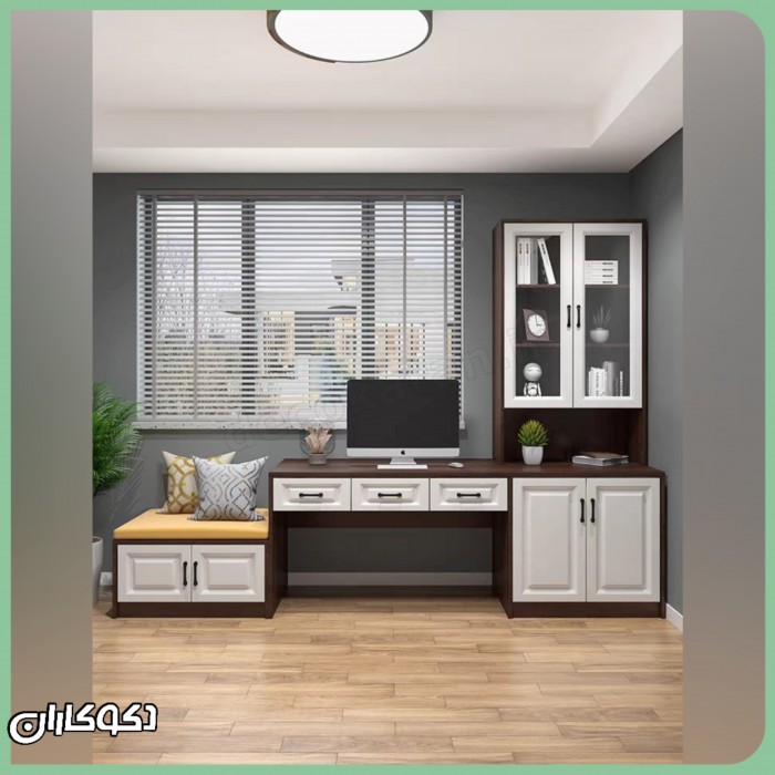 میز تحریر کتابخانه دار دکوکاران مدل MTK126