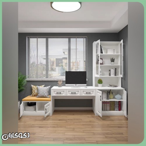 میز تحریر کتابخانه دار دکوکاران مدل MTK126