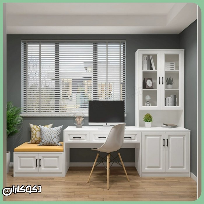 میز تحریر کتابخانه دار دکوکاران مدل MTK126