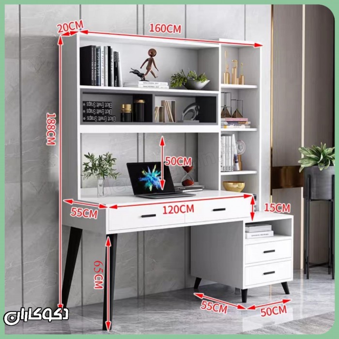 میز تحریر کتابخانه دار دکوکاران مدل MTK116