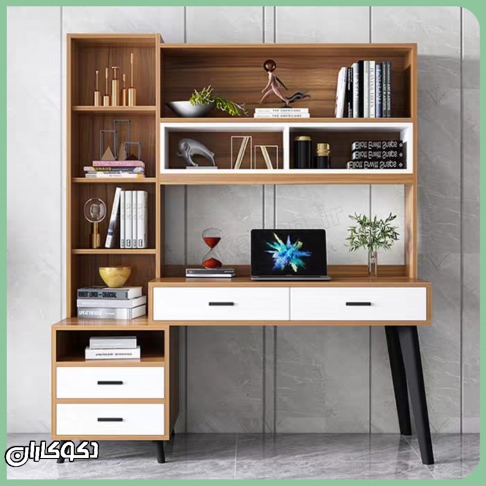 میز تحریر کتابخانه دار دکوکاران مدل MTK116