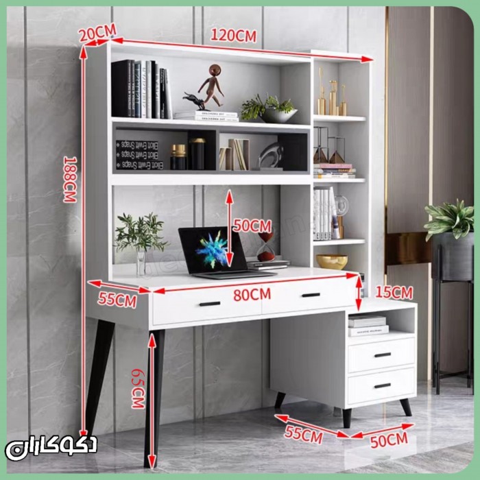 میز تحریر کتابخانه دار دکوکاران مدل MTK116