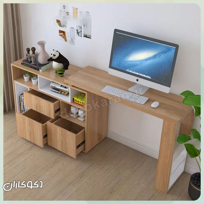 میز تحریر متحرک کتابخانه‌دار دکوکاران مدل MTK120