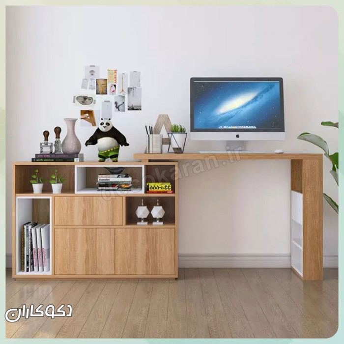 میز تحریر متحرک کتابخانه‌دار دکوکاران مدل MTK120