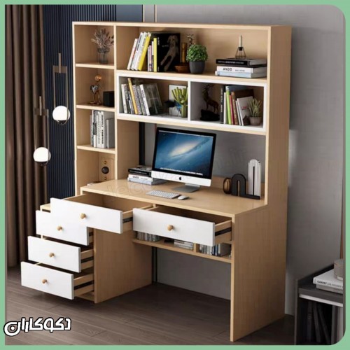 میز تحریر کتابخانه دار دکوکاران مدل MTK122