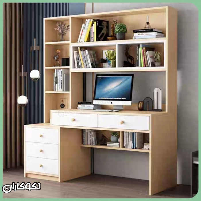 میز تحریر کتابخانه دار دکوکاران مدل MTK122