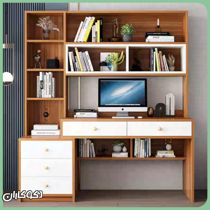 میز تحریر کتابخانه دار دکوکاران مدل MTK122