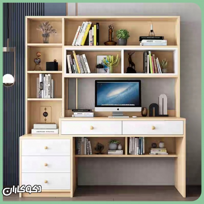 میز تحریر کتابخانه دار دکوکاران مدل MTK122