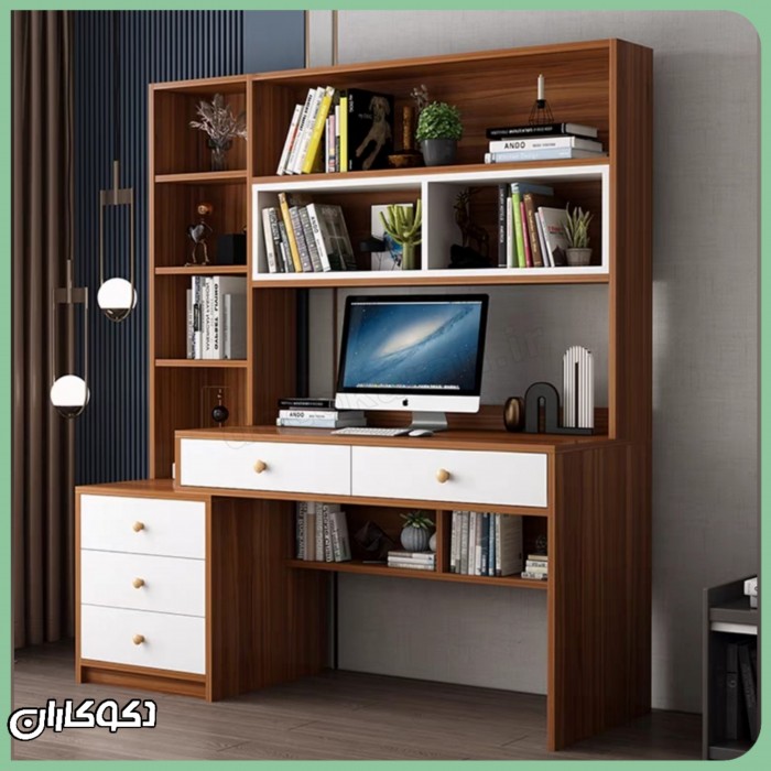 میز تحریر کتابخانه دار دکوکاران مدل MTK122