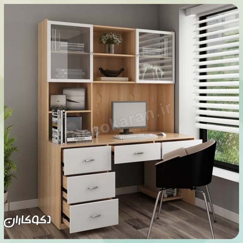 میز تحریر کتابخانه دار دکوکاران مدل MTK128