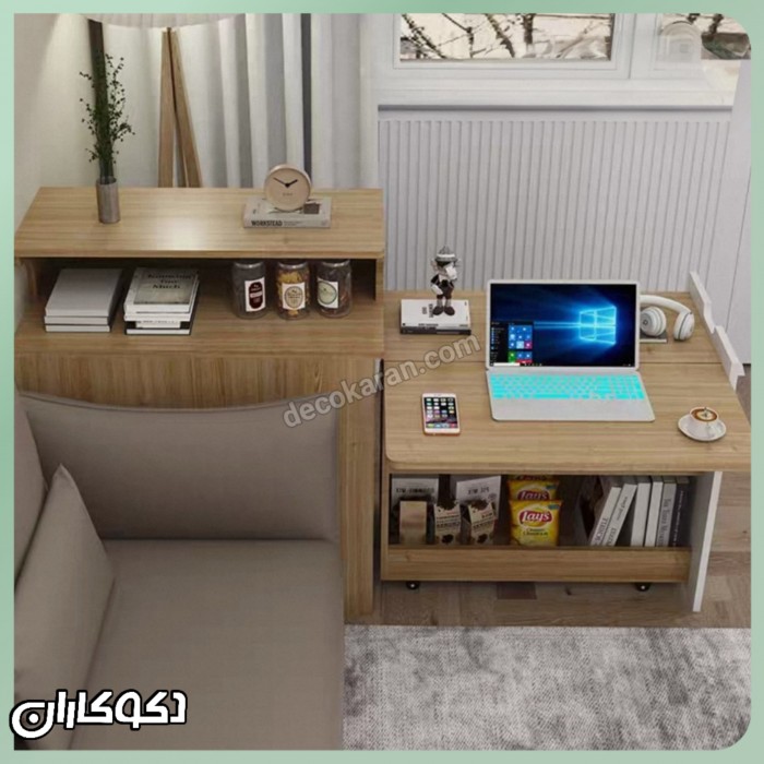 میز کنار مبلی با میز تحریر تاشو دکوکاران