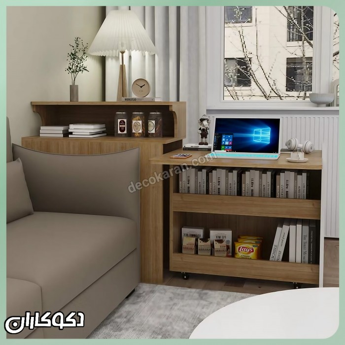 میز کنار مبلی با میز تحریر تاشو دکوکاران