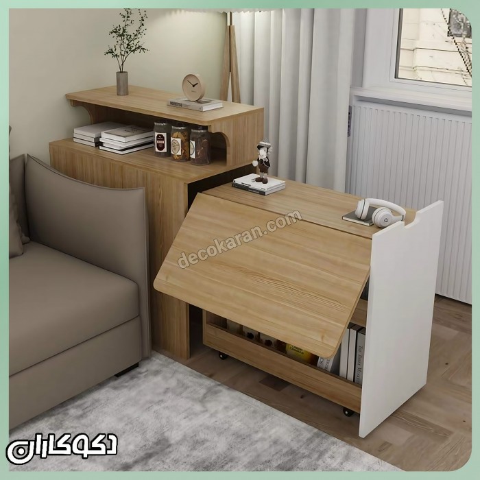 میز کنار مبلی با میز تحریر تاشو دکوکاران