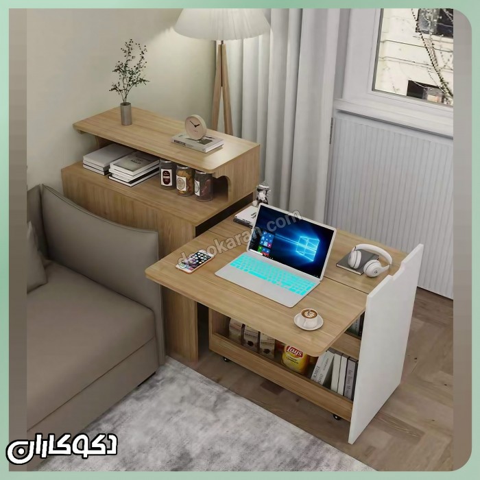 میز کنار مبلی با میز تحریر تاشو دکوکاران