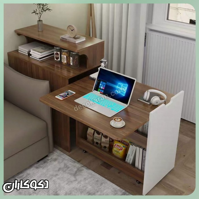 میز کنار مبلی با میز تحریر تاشو دکوکاران