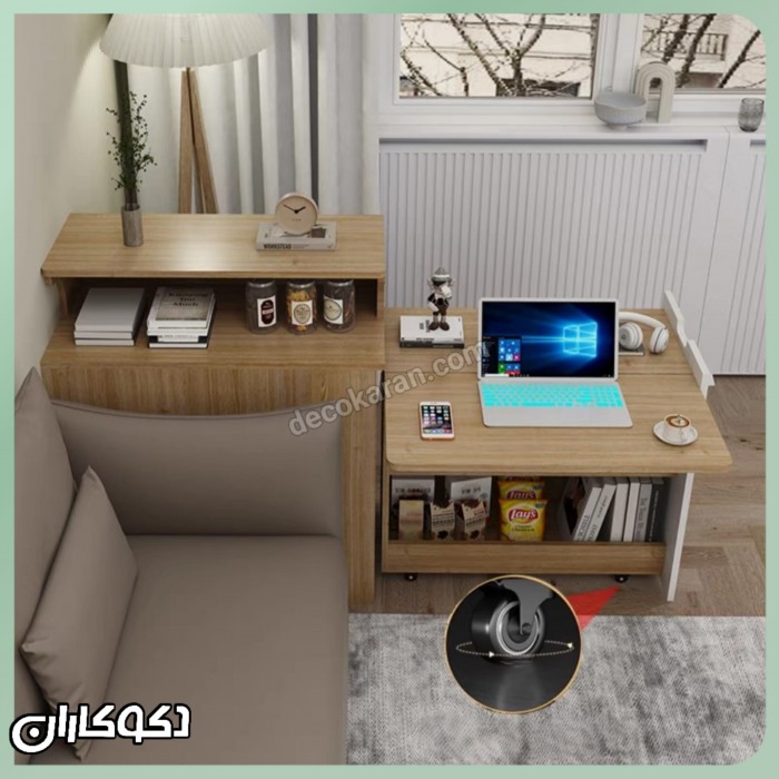 میز کنار مبلی با میز تحریر تاشو دکوکاران