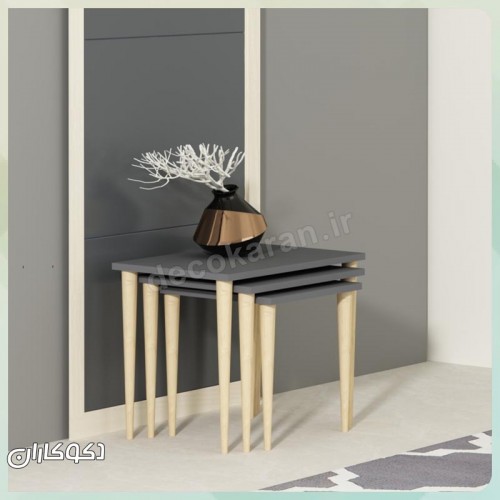 ست عسلی کم جا دکوکاران مدل AS108