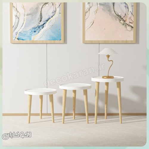 میز عسلی سه تیکه دکوکاران مدل AS109