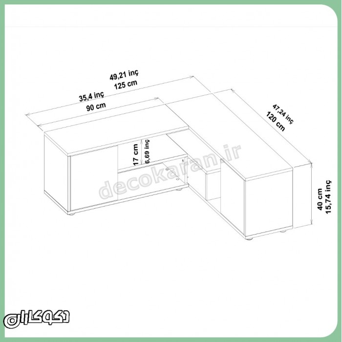 میز تلویزیون کنج دکوکاران مدل MV145