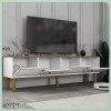 میز تلویزیون دکوکاران؛ مدرن‌ترین میز TV از MDF ضد خش با پایه چوبی و رنگبندی قابل سفارش