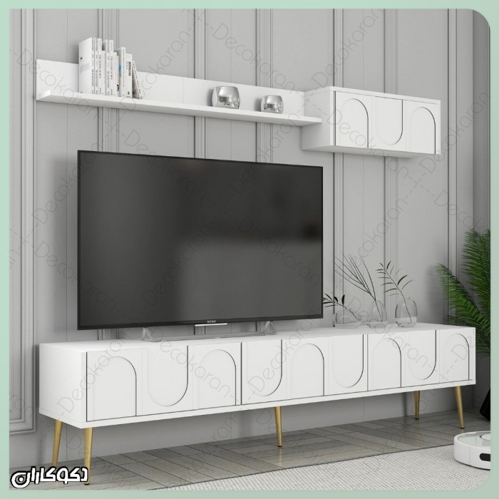 میز تلویزیون دکوکاران مدل MV147 با بدنه MDF ضد خش و طراحی مدرن