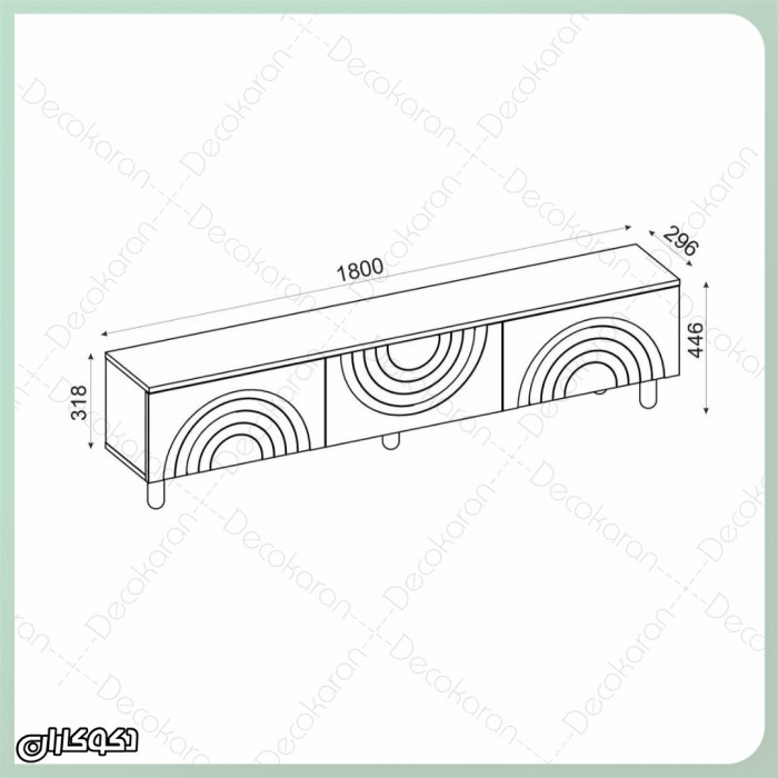 میز تلویزیون سفید مدرن مدل MV148؛ طراحی کم‌جا و شیاردار