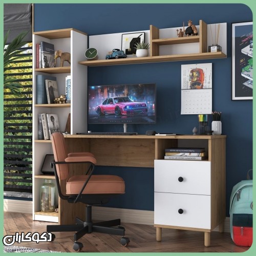 میز تحریر کتابخانه دار دکوکاران مدل MTK156