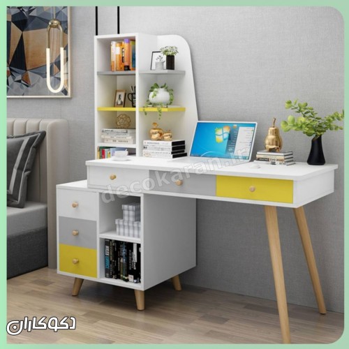 میز تحریر کتابخانه دار دکوکاران مدل MTK101