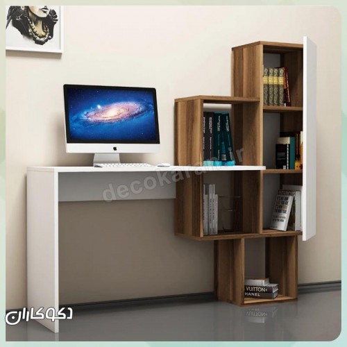 میز تحریر کتابخانه دار دکوکاران مدل MTK124