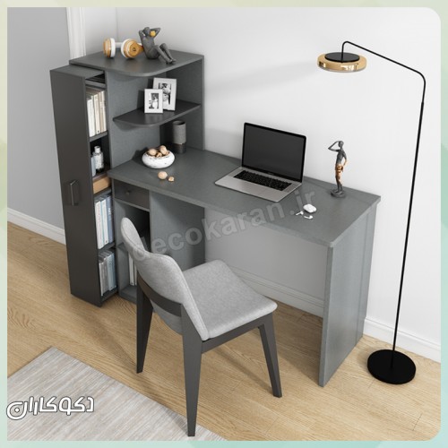 میز تحریر + کتابخانه چرخدار مدل MT168