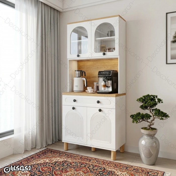 کافی بار MDF نئوکلاسیک مدل KF102 با درب ممبران
