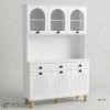 کافی بار MDF مدل KF103 ویترینی با درهای وکیوم ممبران