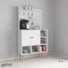 کافی بار MDF ایستاده مدل KF105 با شلف و آویز ماگ
