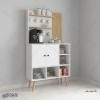 کافی بار MDF ایستاده مدل KF105 با شلف و آویز ماگ