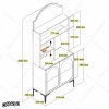 کافی بار MDF کم‌عمق مدل KF100 با درب وکیوم ممبران