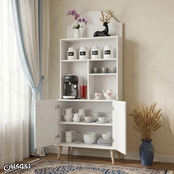 کافی بار MDF کم‌عمق مدل KF100 با درب وکیوم ممبران