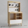 کافی بار ایستاده مدل KF107 با آویز ماگ و فضای قهوه‌ساز