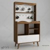 کافی بار ایستاده مدل KF107 با آویز ماگ و فضای قهوه‌ساز