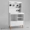 کافی بار ایستاده مدل KF107 با آویز ماگ و فضای قهوه‌ساز