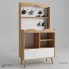 کافی بار ایستاده مدل KF107 با آویز ماگ و فضای قهوه‌ساز