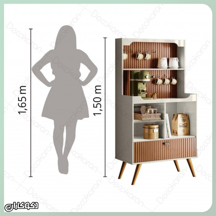 کافی بار مدل KF106 | طراحی مدرن و کاربردی برای یک قهوه‌بار منظم در خانه