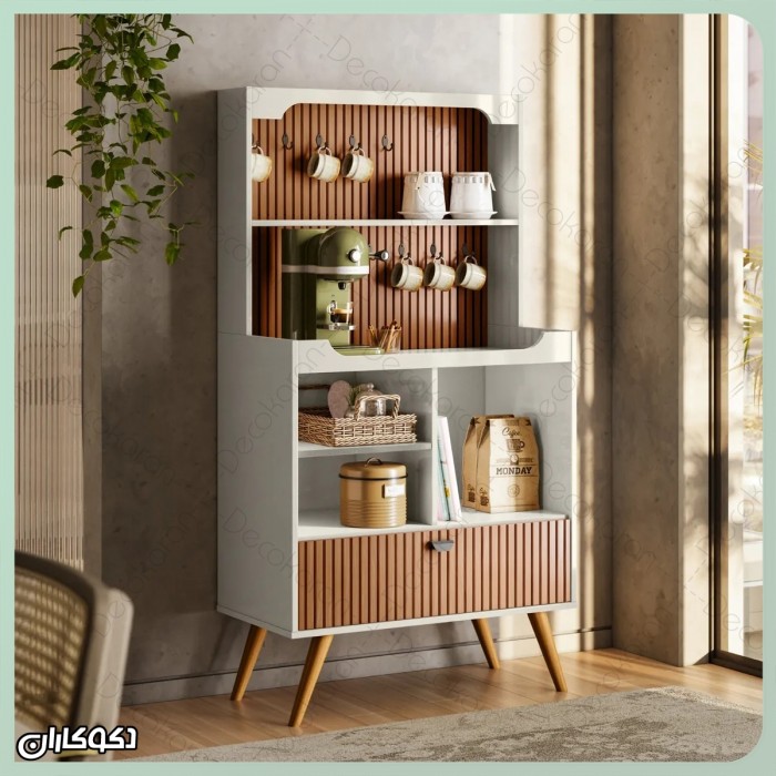 کافی بار مدل KF106 | طراحی مدرن و کاربردی برای یک قهوه‌بار منظم در خانه